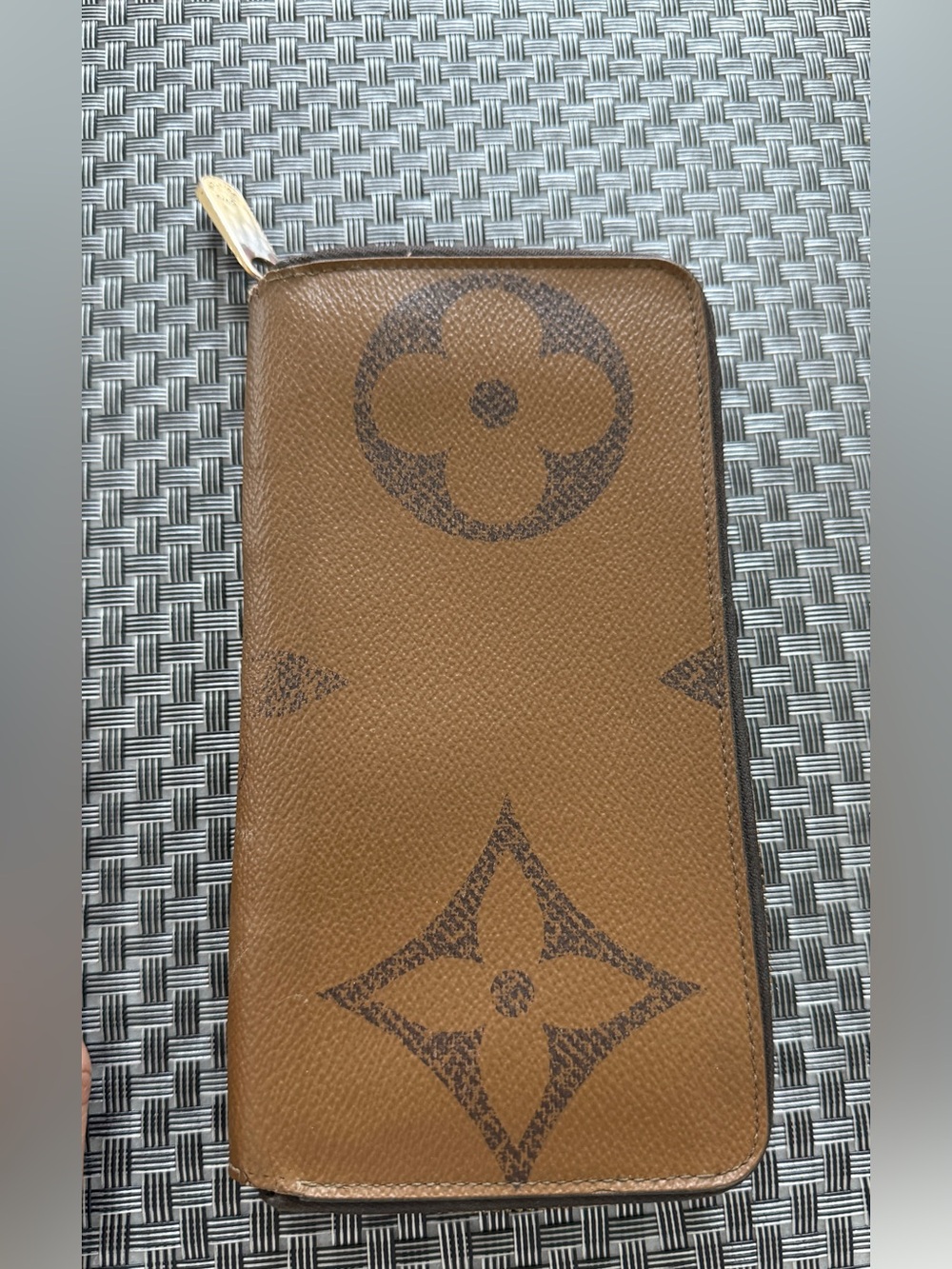 Louis Vuitton Large Monogram Zip-Around Wallet in Tan and Brown
